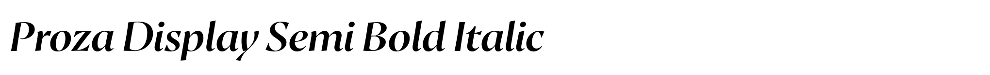Proza Display Semi Bold Italic image